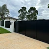 Morden Customized Black Metal Backyard Garden Farm Aluminum Horizontal Slat Panels Privacy Slat Fence 3