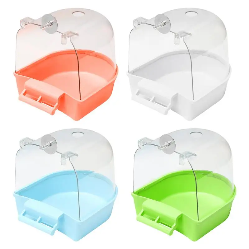 

Прозрачная ванночка для птиц, прозрачная ванночка для домашних животных, кубик для попугаев, ванночка для купания, ванночка для ванны, душевая коробка для попугаев, Канарских попугаев