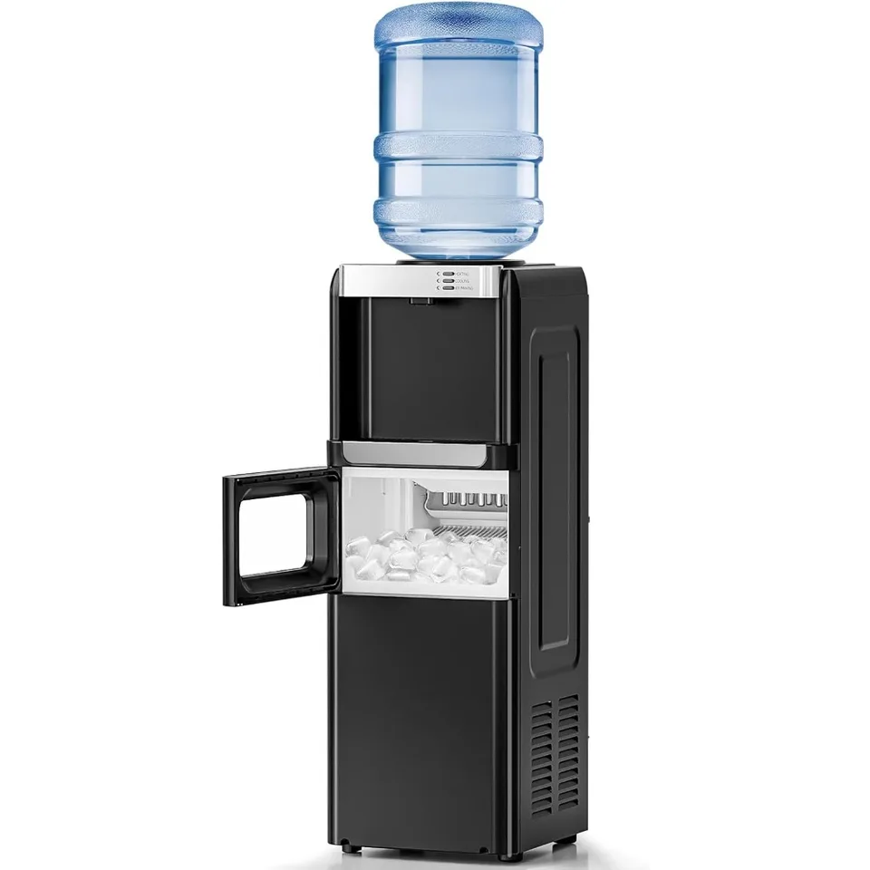 Water Cooler Dispenser with Ice Maker and Safety Lock