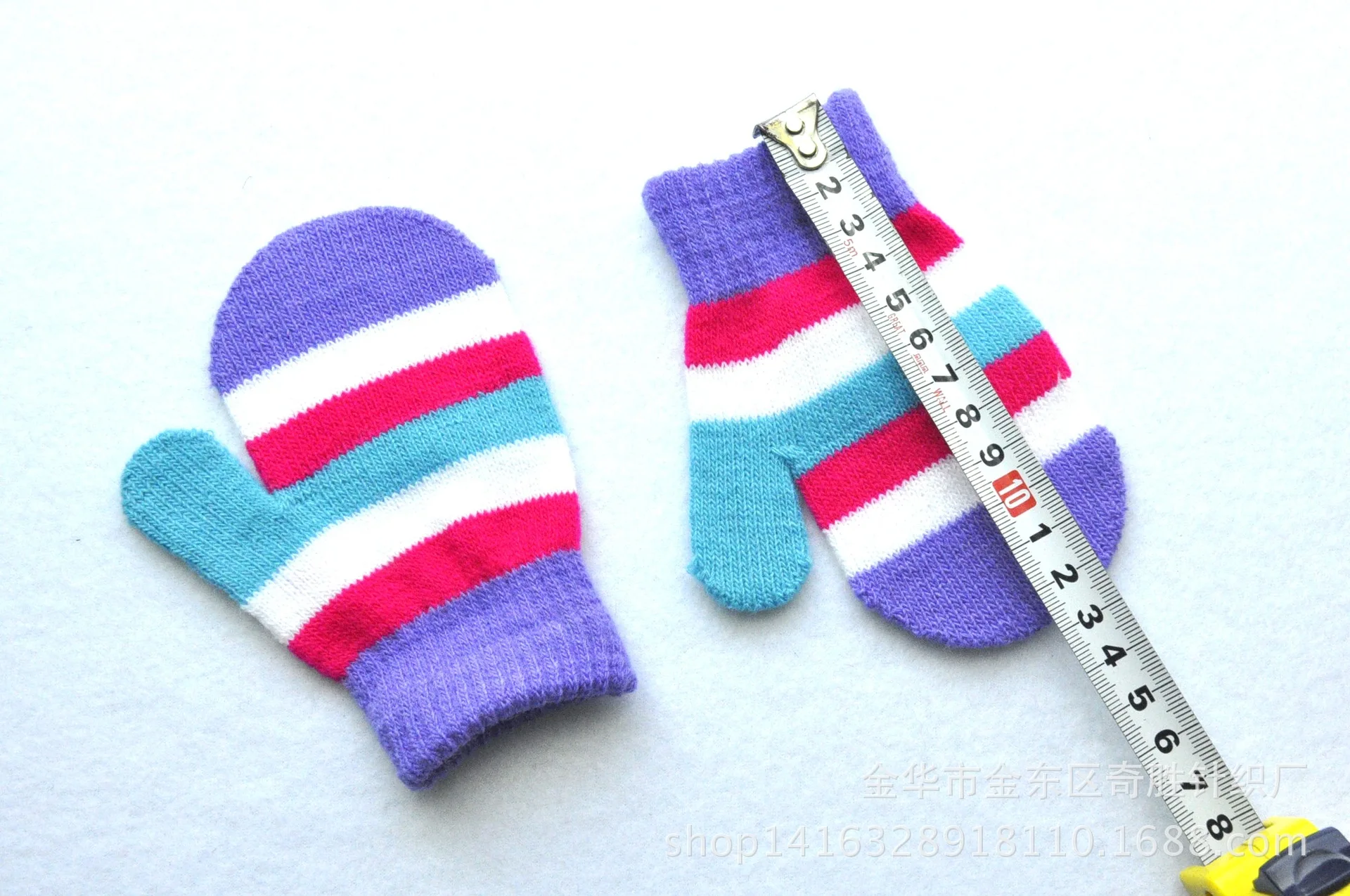 1-4 Year Old Kindergarten Children's Winter Warmth Knitted Bag Gloves Children's Baby Scratchy Prevention Gloves