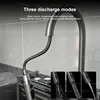 Stainless Steel Kitchen Sink Double Waterfall Digital Display Large Single Sink Honeycomb Embossed Pull Out Faucet Cup Washer 4