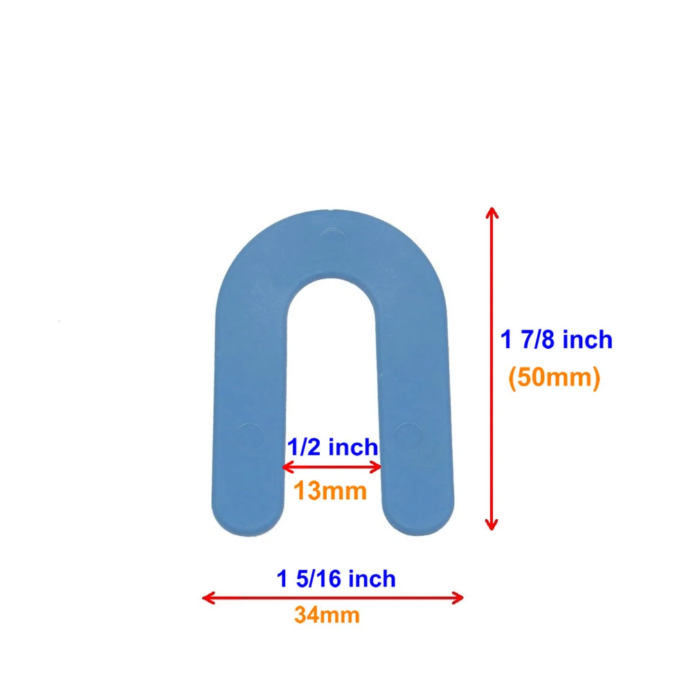 100 Pcs U-Shaped Horseshoe Shims Tile Spacers PP Level Wedges Positioning Clips Both Horizontal And Vertical Tile Installations