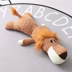 Durable Plush Squeaky Chew Toy (Lion)