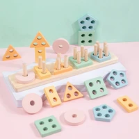 Montessori Wooden Color Sorting & Stacking Toy – Puzzle for Toddlers