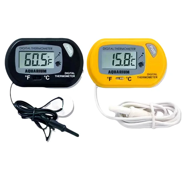Digital Aquarium Thermometer with Probe Suction Cup Fish Tank Water Electronic Thermometer Measurement Degrees Celsius ℃ 3