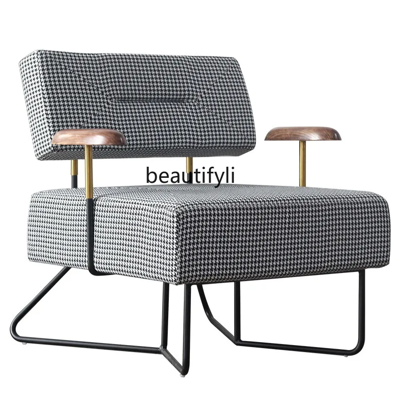 

Скандинавский одноместный диван-стул, дизайнерское и простое кресло для балкона, стул для отдыха, индивидуальный стул со спинкой крыльев