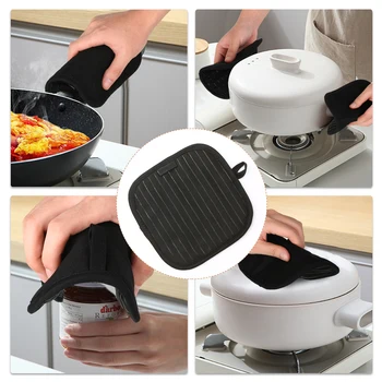 Cotton Silicone Oven Mitts 4