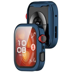 Full Cover TPU Protective Case and Screen Protector Frame for Smartwatch Accessories (Deep blue)