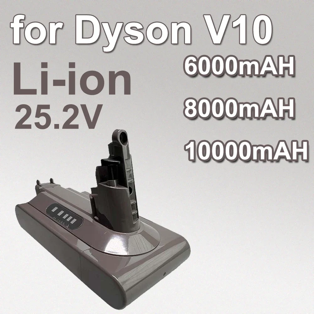 

25.2V 6000/8000/10000mAh Replacement Battery for Dyson V10 Absolute Cord-Free Vacuum Handheld Vacuum Cleaner Dyson V10 Battery