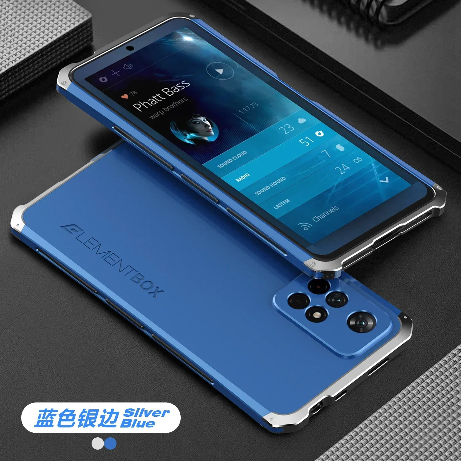 Rugged Aluminum Shockproof Phone Case - Durable Hard Back Cover