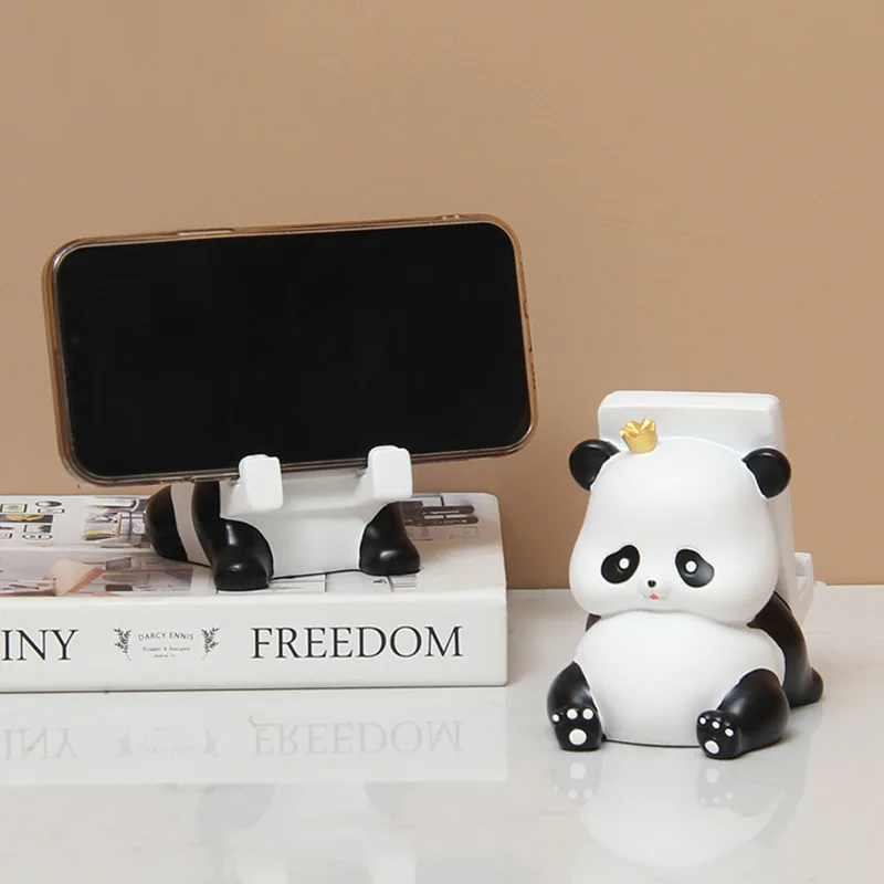 

Cute panda decoration desktop mobile phone stand office desk good things Practical creative decorations beautiful things