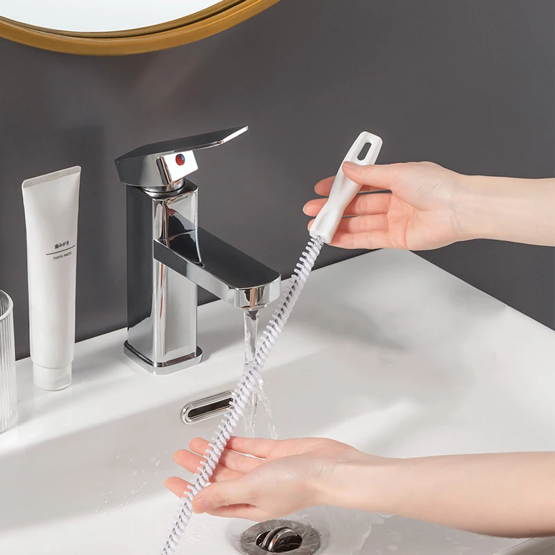 1/2pcs Kitchen Sink Cleaning Hook Cleaner Sticks Clog Remover Sewer Bendable Dredging Pipe Bathroom Hair Clean Sink Sewer Dredg 4