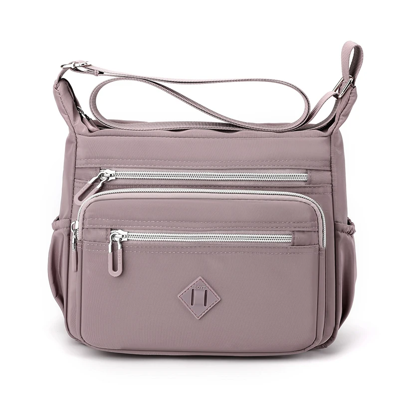 

High Quality Durable Nylon Women Shoulder Bag Fashion Large Capacity Female Handbag Multi-pockets Girls Leasure Messenger Bag