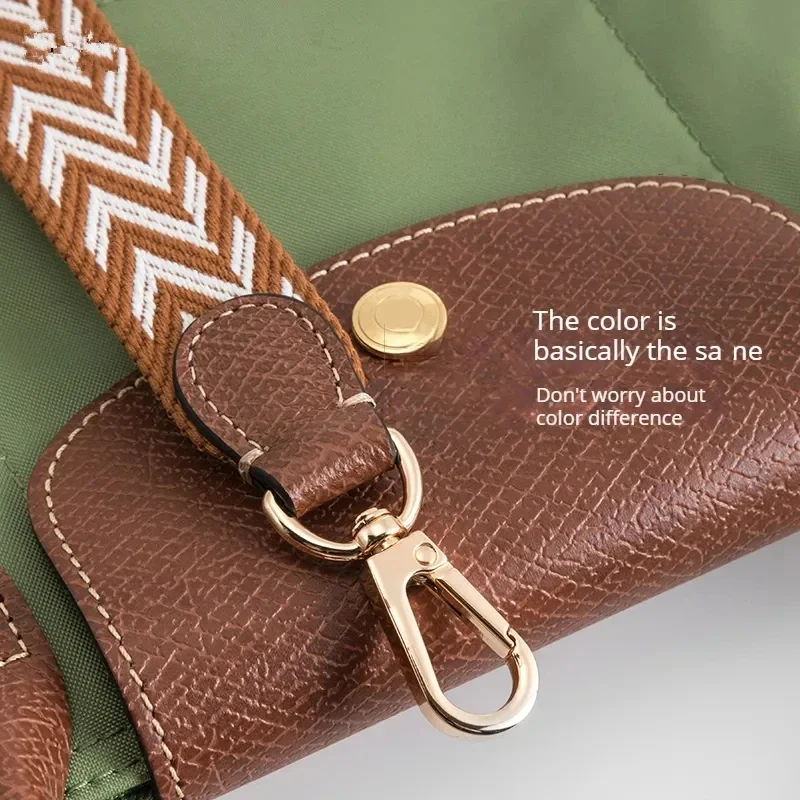 Shoulder Straps For Longchamp Short Handle Mini Bag Free Punching Adjustable Canvas Strap Buckle Set DIY Modification Accessory