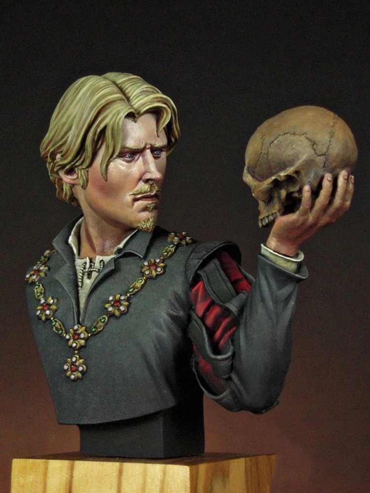 Kit Non Verniciato 1/12 Hamlet Prince Of Danimarca Busto Figura Resina Storica Kit Garage In Miniatura