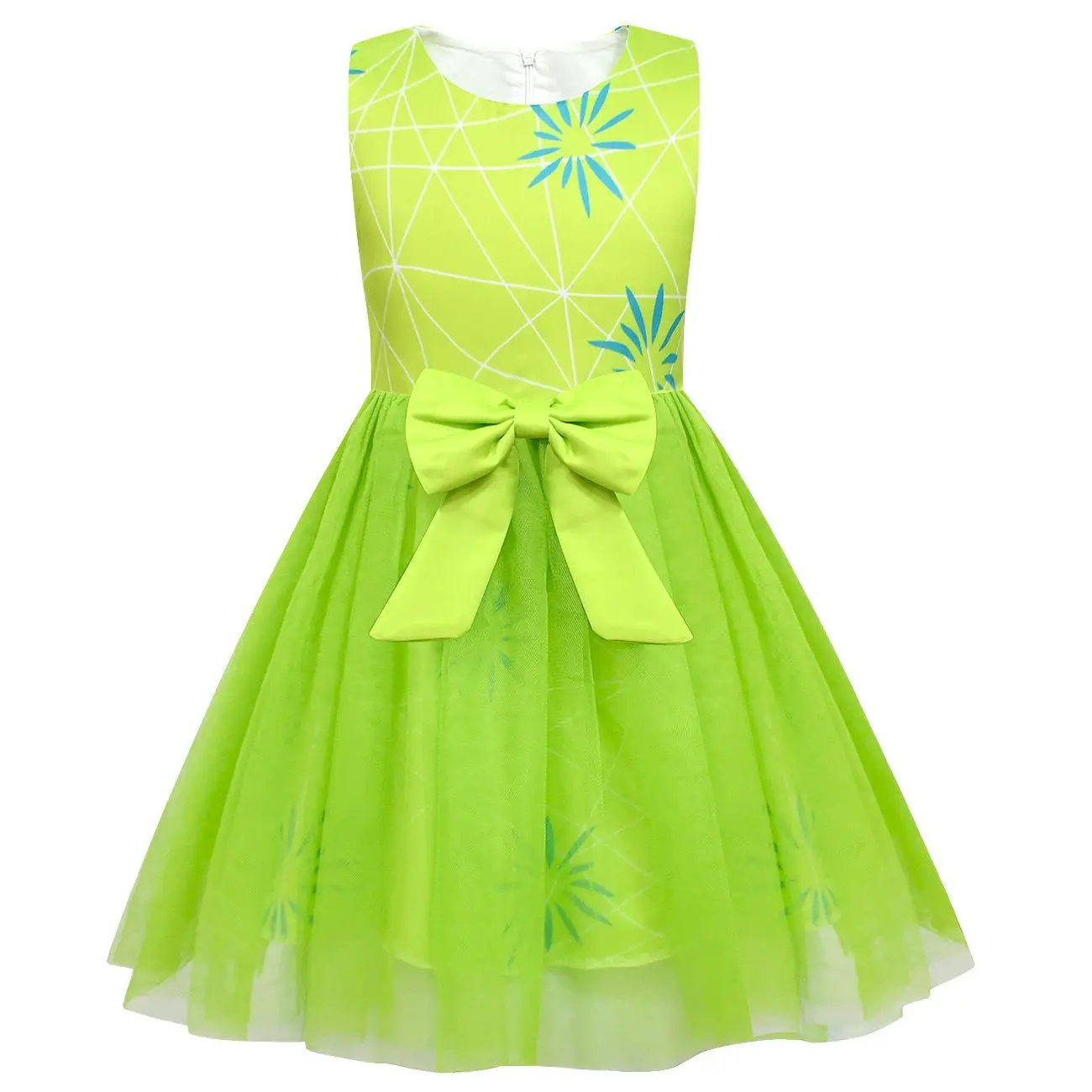 thumbnail image 1 of Disfraz de Cosplay de la película Inside Out 2, disfraz de Anime, Joy Disgust, conjunto de vestido de princesa de malla para niños, ropa para fiesta de Carnaval de Halloween, máscara, 1 of 5