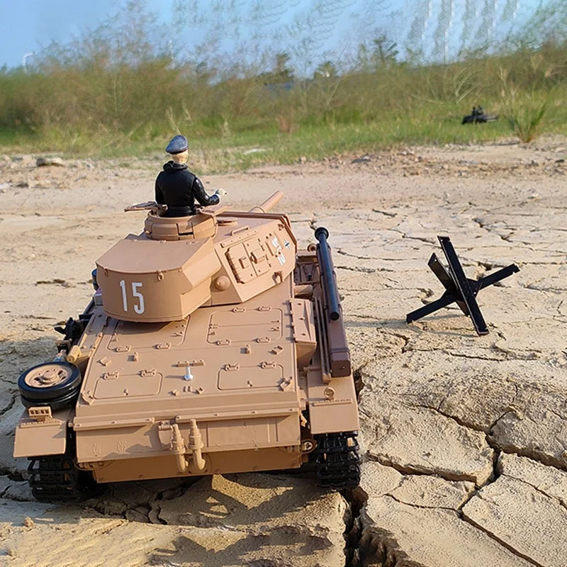3849-1 독일 유형 Iii H-다기능 경쟁 전투 1:16 비례 시뮬레이션 원격 제어 탱크 군사 모델