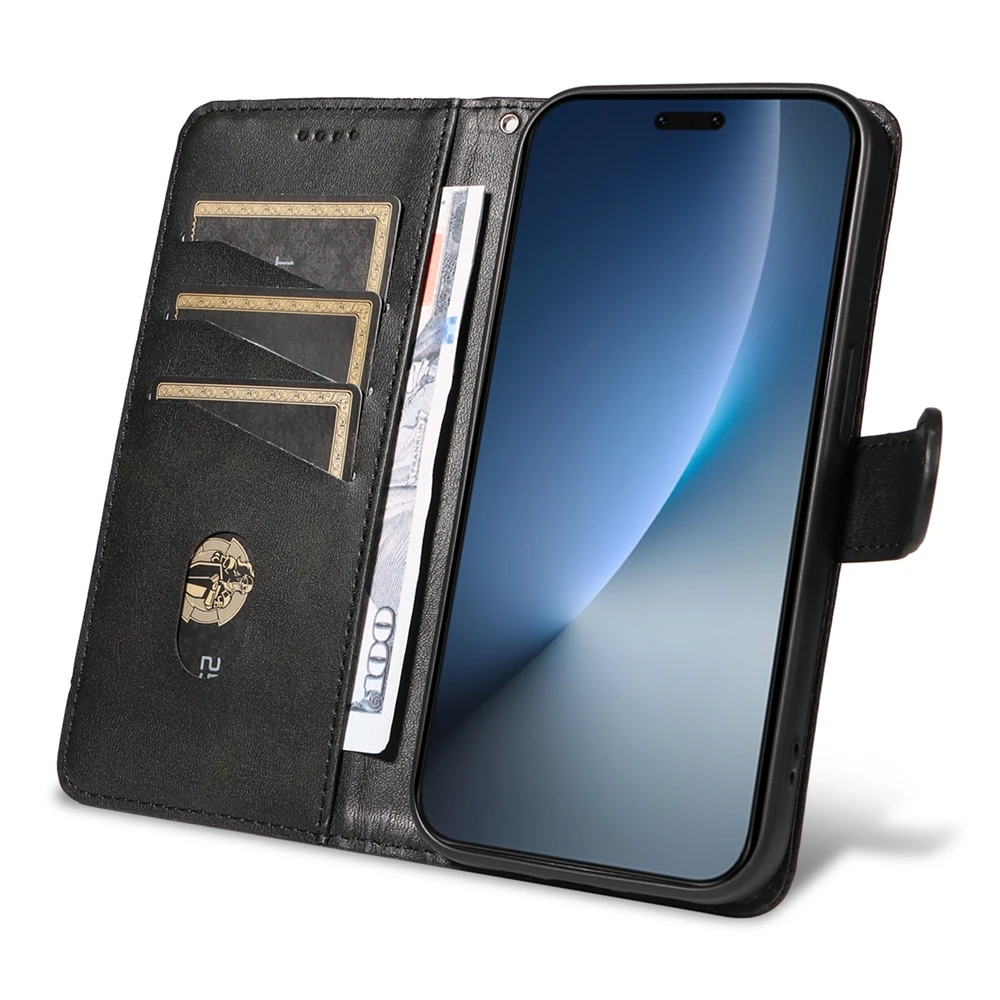 Luxury Magnetic Flip Leather Wallet Case with Card Slots