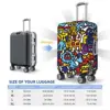 Wild Life Doodle Suitcase Cover Holiday Icons Printing Strectch Luggage Case Cruise Trip Protector 6