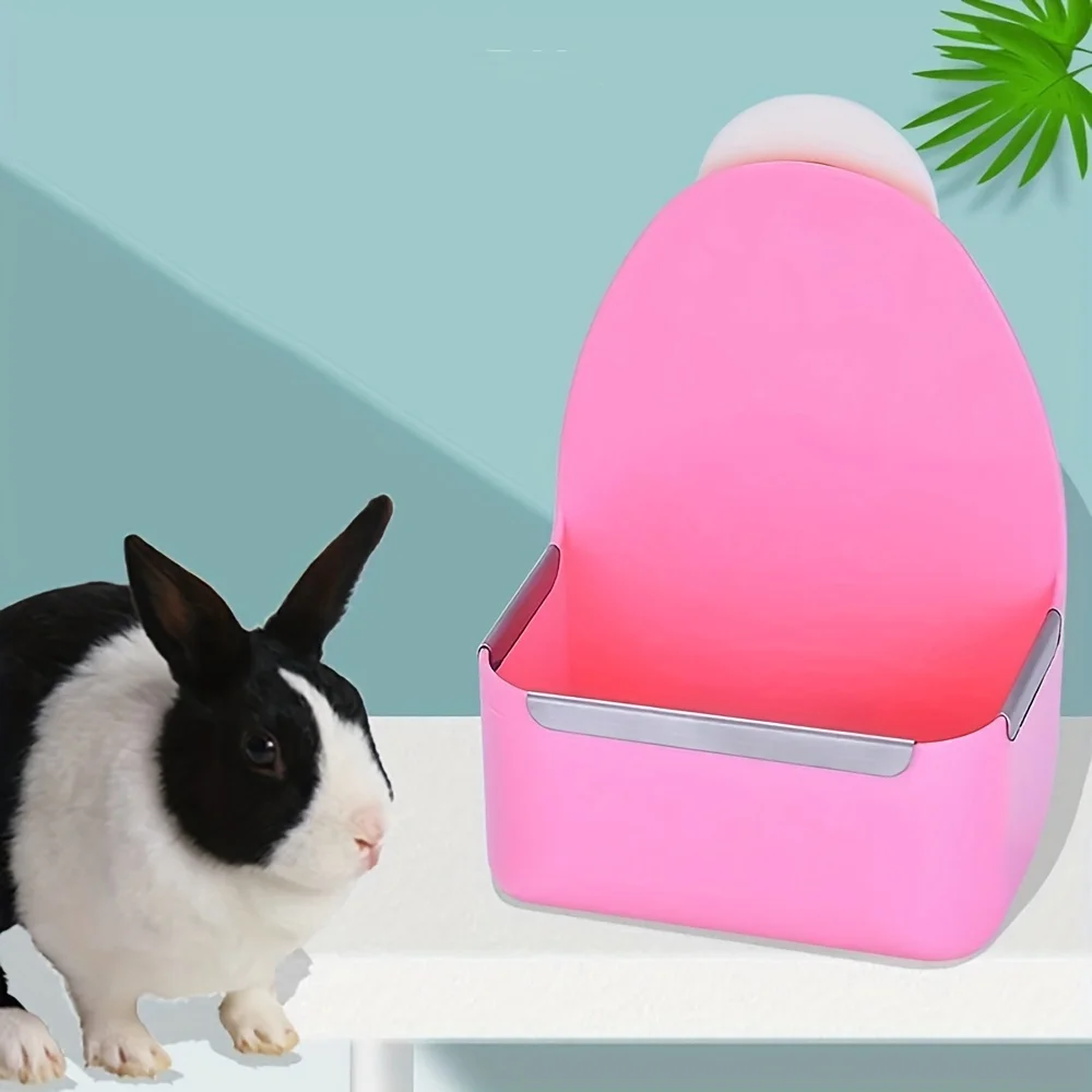 Anti-Spill-Hängeschale für Tiernahrung, Käfig-Futterspender für Kaninchen, Meerschweinchen, Hamster, kleine Tiere, robuster Kunststoffbehälter mit festem Cl – Detail 7