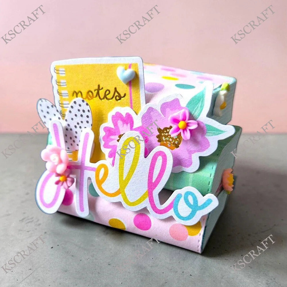 KSCRAFT 미니 북스 커팅 다이 스텐실 DIY 스크랩북킹 장식 엠보싱 DIY 종이 카드