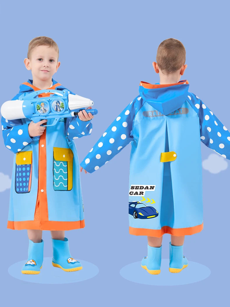 Stylish Kids Raincoat Children Raincoat Reusable Rainwear Full Body Waterproof Bag Space Pockets Cute School Raincoat raincoat poncho
