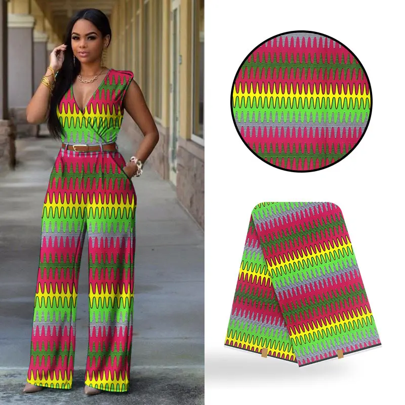 Wax Fabric Holland real high quality Wax cotton PagNE Fabric Africa Ghana style Ankara Printed party dress 6 Size