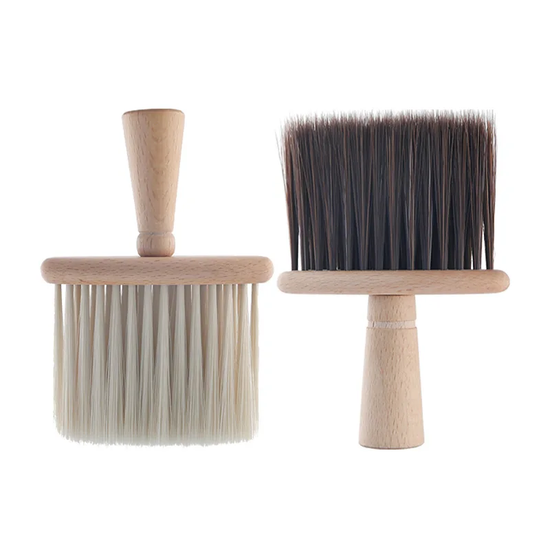 

Sdatter lotus wood Handle Hairdressing Soft Hair Cleaning Brush Barber Neck Duster Broken Hair Remove Comb Hair Styling Tools C