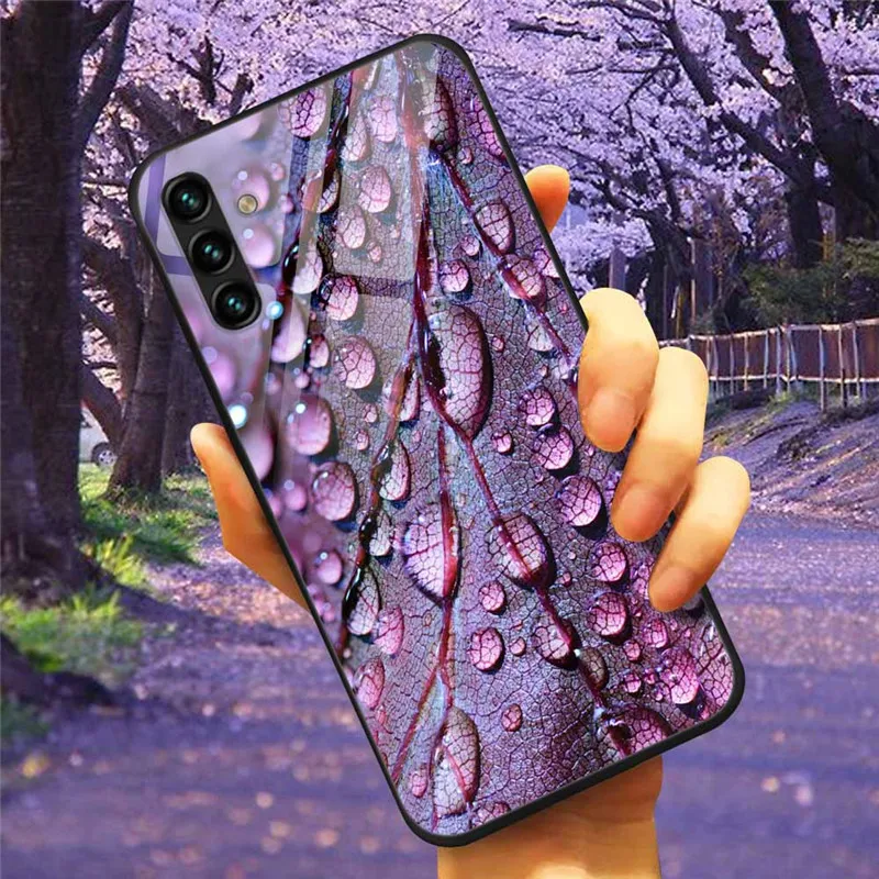 Tempered Glass Hard Cover Case for Samsung Galaxy - Space Design