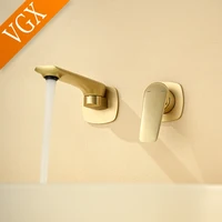 VGX ทองปกปิดห้องน้ําก๊อกน้ําตลับฝังอ่างล้างจานก๊อกน้ําอ่างล้างหน้า Gourmet อ่างล้างหน้า Tapware ร้อนน้ําเย็นแตะทองเหลือง 1