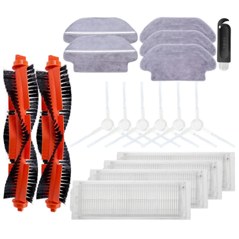 Hepa Filter Roller Spin Brush Mop Cloth Per Xiaomi Lds / Styj02Ym / Conga 3490 Viomi V2 Pro V3 Robot Aspirapolvere