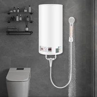 Chaudière à eau chaude de stockage 80L 220V chauffe-eau électronique sans réservoir chauffe-eau électrique avec douchette à main pour salles de bains 1