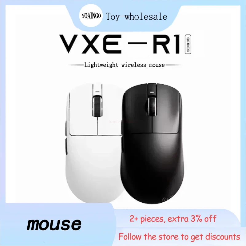 

Vxe Dragonfly R1 Pro Max Wireless Mouse R1 Se Light Weight Paw3395 Nordic52840 2khz Smart Speed X Low Delay Fps Game Mouse Gift