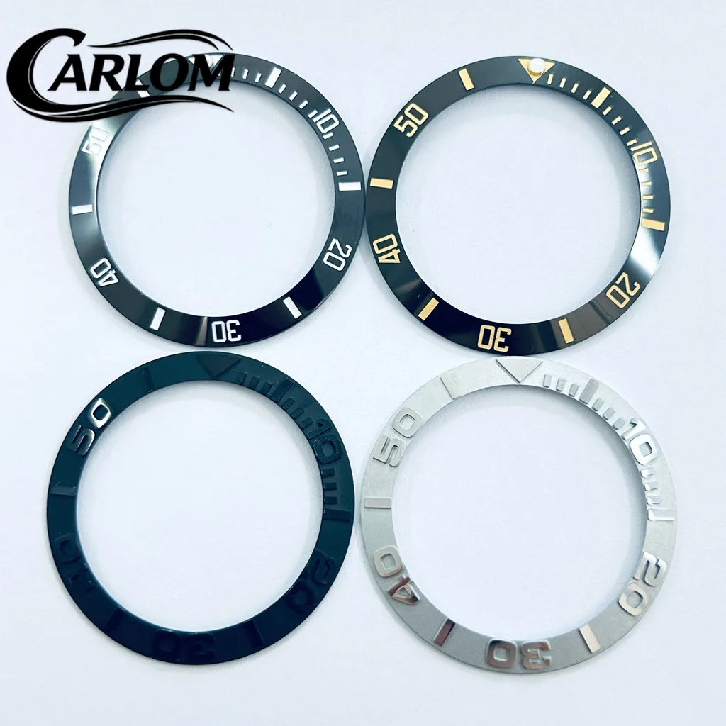 Black, Blue, Green Ceramic Aluminum Sloping Bezel Insert