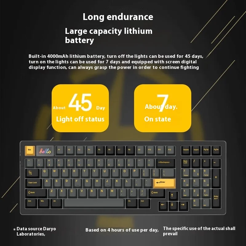 Dareu A98PRO 기계식 키보드, 스마트 스크린, 3 가지 모드, RGB 핫 스왑 98% 레이아웃, 무선 게임용 키보드 개스킷, PC 게이머 사무실