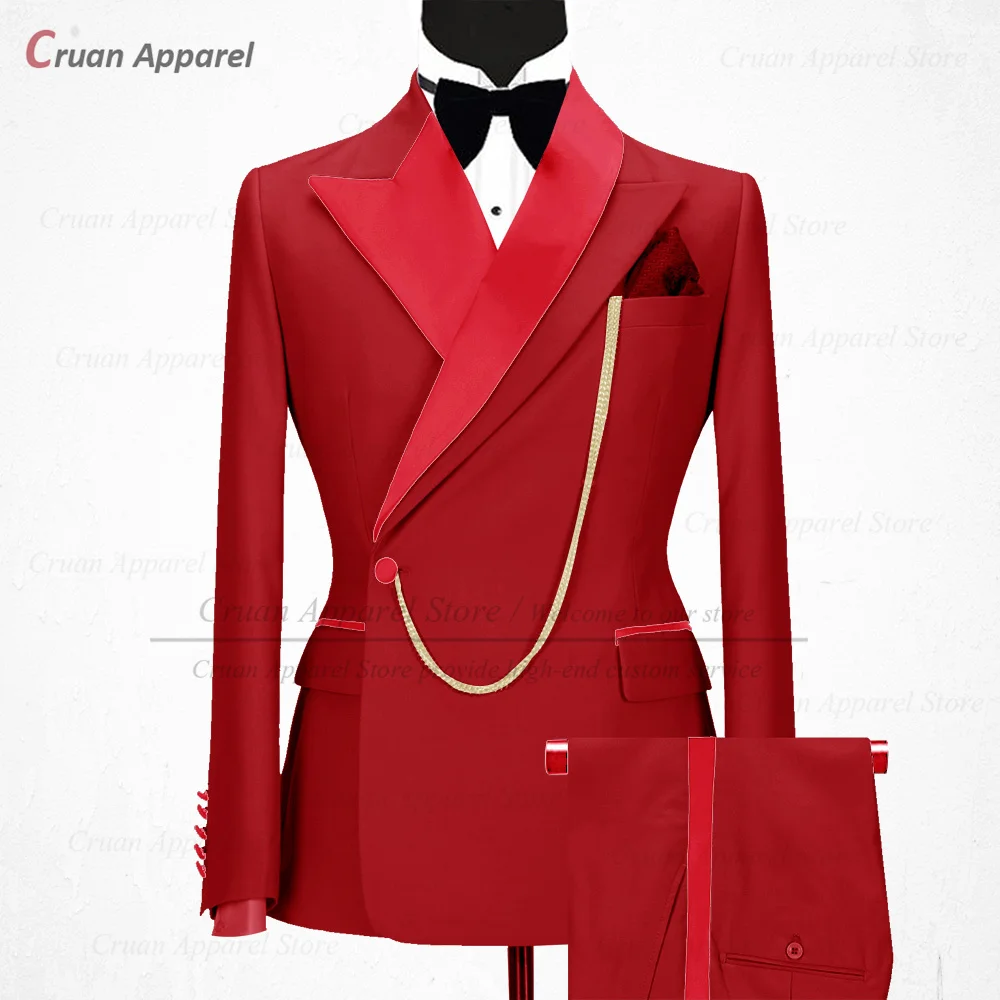 Men Formal Suit Slim Fit 2 Pieces Set