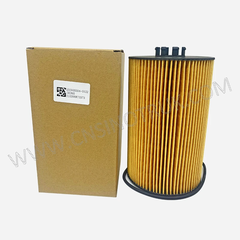 200V05504-0122 Oil Filter Element for Sinotruk T5G Howo T7H Man MC11 MC13 Engine Truck Accessories Parts fst gearbox accessories gear transmission gear fst synchronizer shaft 8js 9js rt 115090 a 5119 18870 for howo truck sinotruk