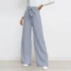 Dress Pants for Women Business Casual Petite Women Wide Leg High Waist Trousers Lightweight Loose Linen Pants Women Summer 1