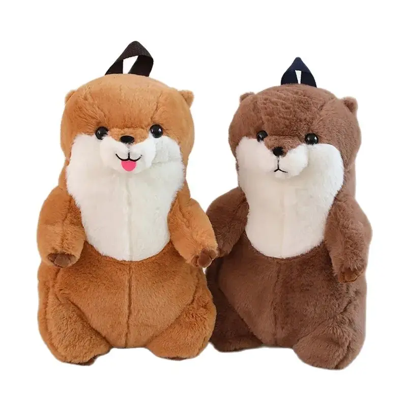 

50 см рюкзак с выдрой, плюшевые игрушки, мягкая набивная мультяшная кукла, лютра, игрушка-животное, креативный подарок для мальчиков и девочек