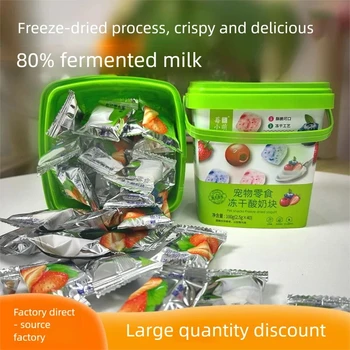 Blocco di yogurt liofilizzato per animali domestici 40 confezioni/barile snack per animali domestici petto di pollo gatto cane nutrizione generale barile liofilizzato