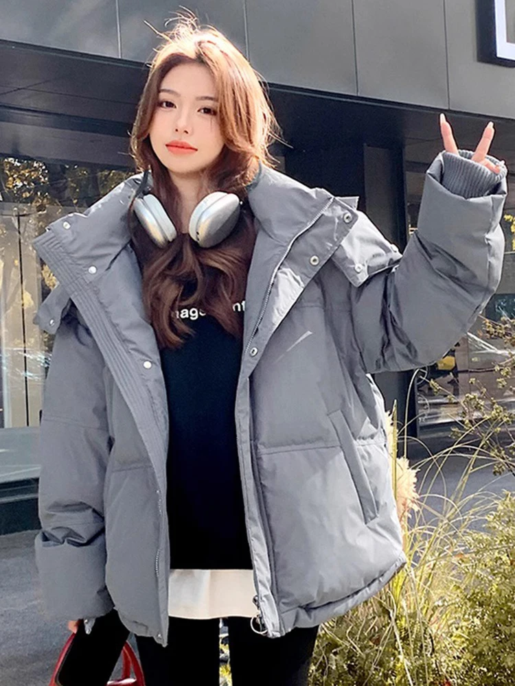 フード付きコットンコート 女性用パッド入りパーカー 厚手の暖かいジャケット 女性用オーバーコート 新品 冬 2023 冬コートの女性厚みのフード付きパーカーコート暖かい綿パッド
