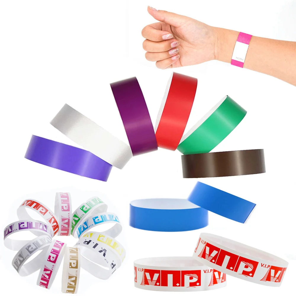 100pcs-party-paper-bracelet-synthetic-paper-plastic-wristbands-sticky