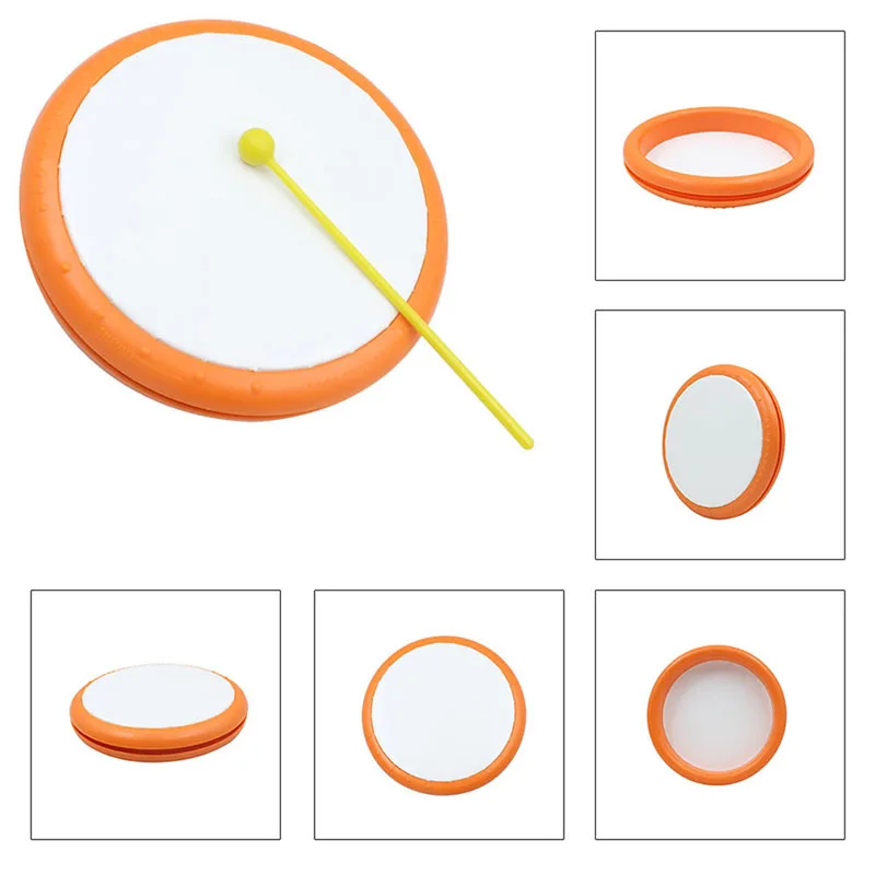 Hand Hold Drum Music Instrument Plastic 19.8cm 7.8 Inch For Portable Frequently Practice