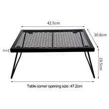  Outdoor Folding Mesh Table Camping Lightweight Waterproof Barbecue Table Travel Tour Portable 