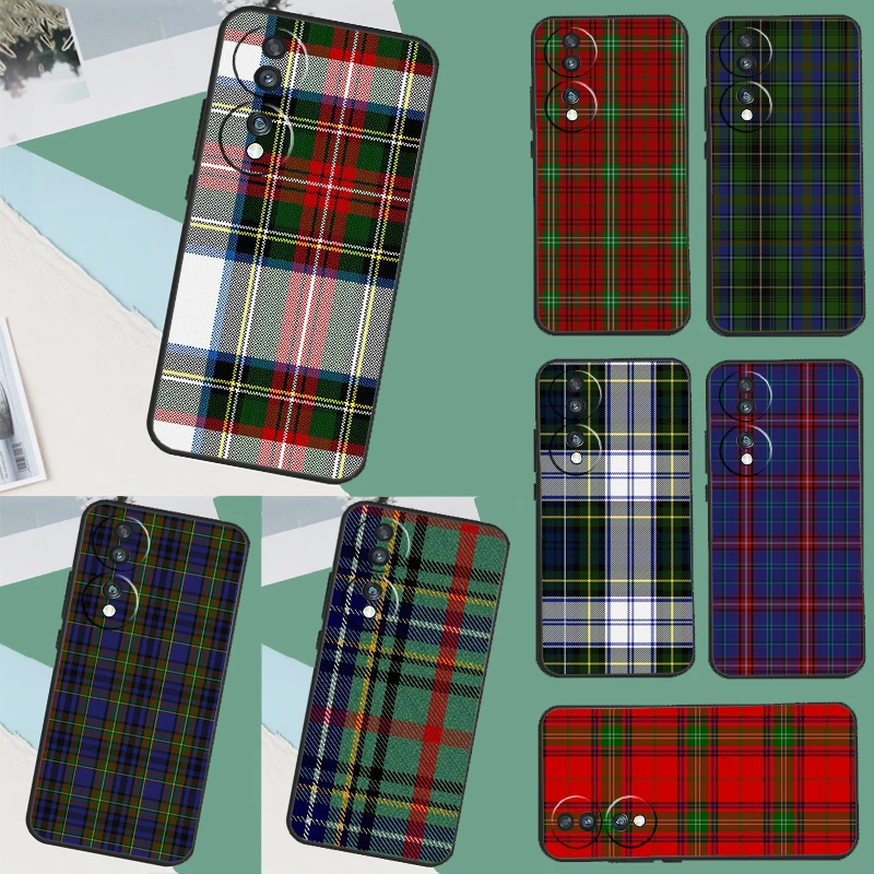Clan Stewart Dress Tartan Plaid Pattern Per Honor X8 X6 X7 X9 X8A X9A X7A X6A 50 70 90 Lite 8X 9X Honor Magic 5 Lite Pro Cover