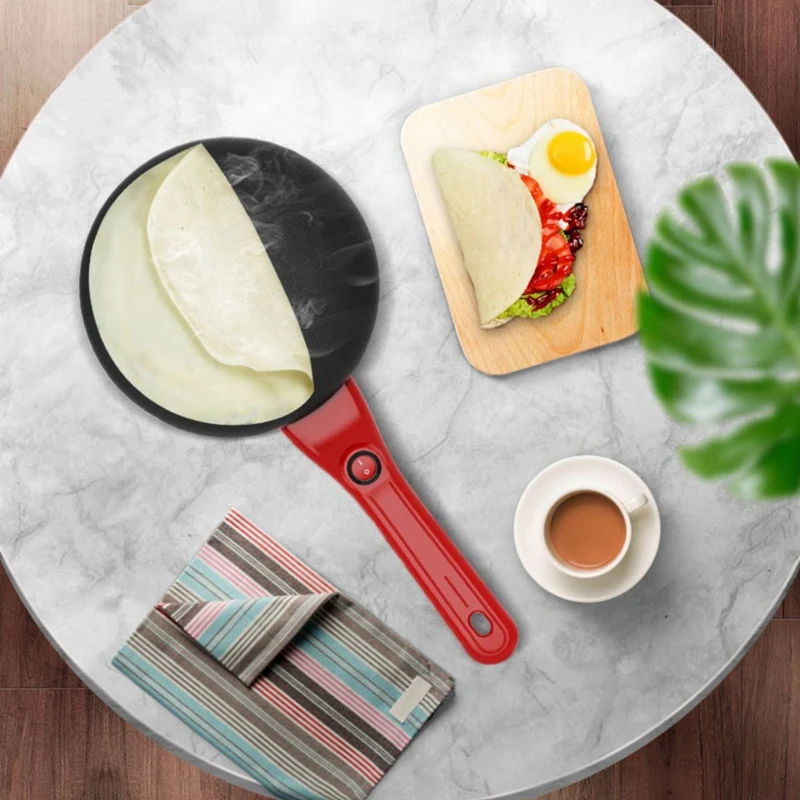 Electric Crepe Maker Machine Pancake Pan Non-Stick Griddle Baking Pan Cake Machine Kitchen Cooking Pie Frying EU Plug