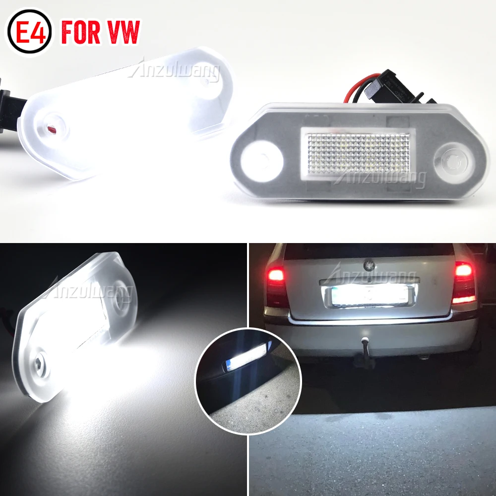 

1 Pair LED Car License Number Plate Light Lamp Bulbs For VW Golf MK3 for Skoda Octavia I Auto Illumination Licence Plate Parts