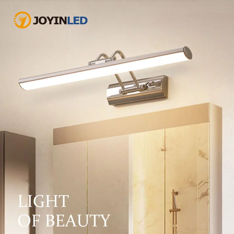 

Modern LED Bathroom Wall Lamp Waterproof 8W 12W 42CM 56CM Cosmetic Mirror Sconce Stainless Steel Home Wall Lights Fixture