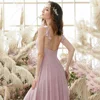 Modest A Line Bridesmaid Dresses Simple Chiffon Spaghetti Straps Tiered Ruffle Customize Maid Of Honor Gowns vestido festa 4