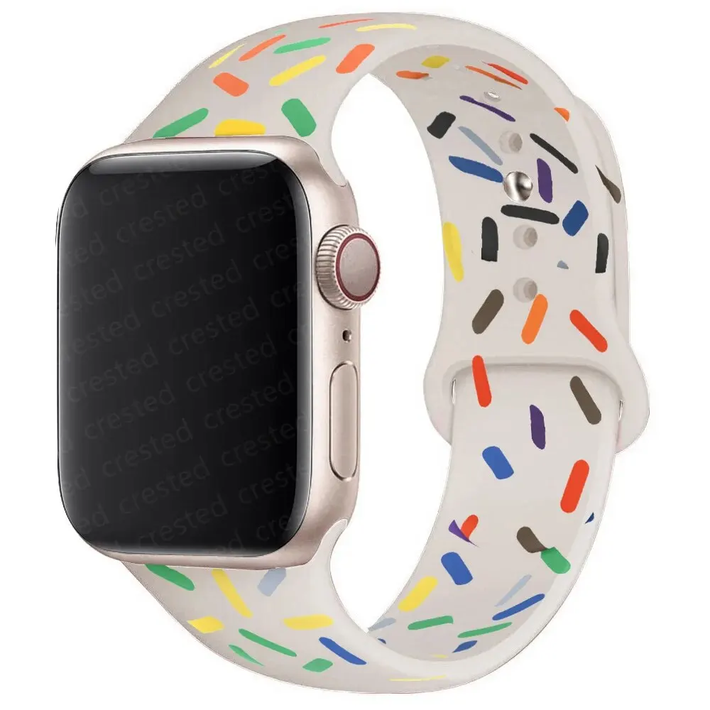 ตัวเลือกสินค้า Pride Edition สาย Apple Watch ซิลิโคน ยืดหยุ่น ทนทาน หลายขนาด